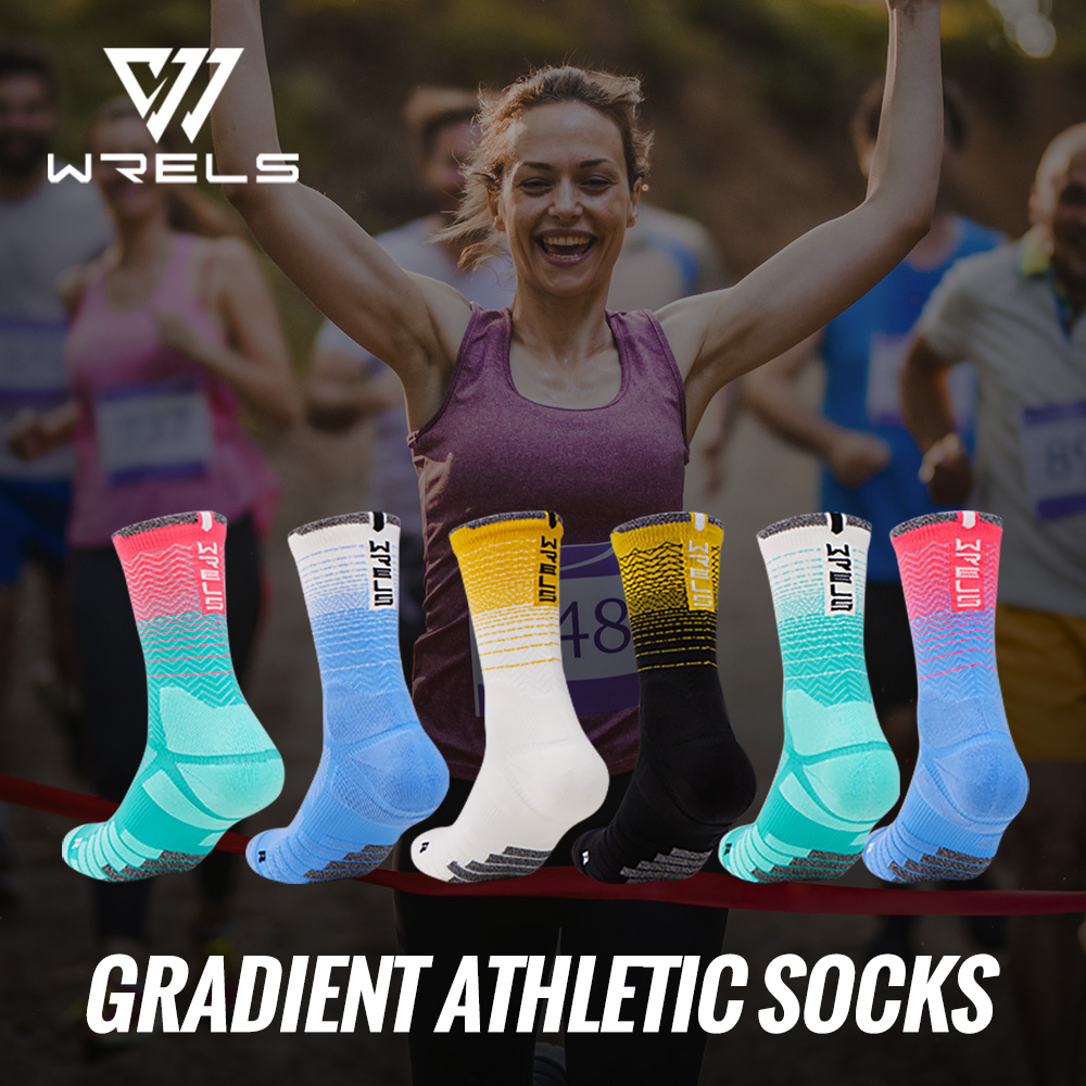 Wool Hiking Sock - WRELS 1/2/3 gepolsterte Sport-Sportsocken, atmungsaktive Laufsocken,