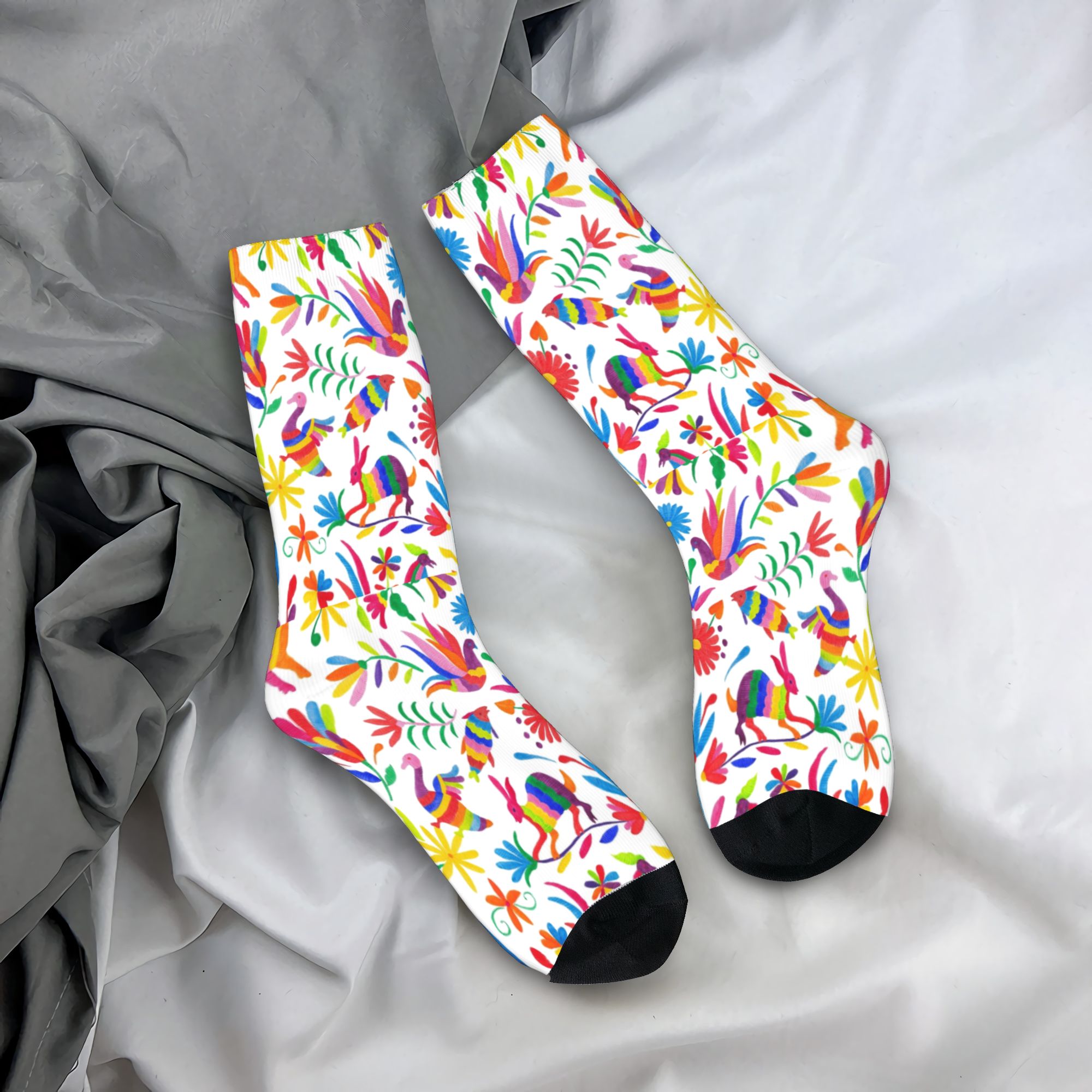 Dress Sock Men - Benutzerdefinierte Otomi Folk Mexikanische Kunst Herren