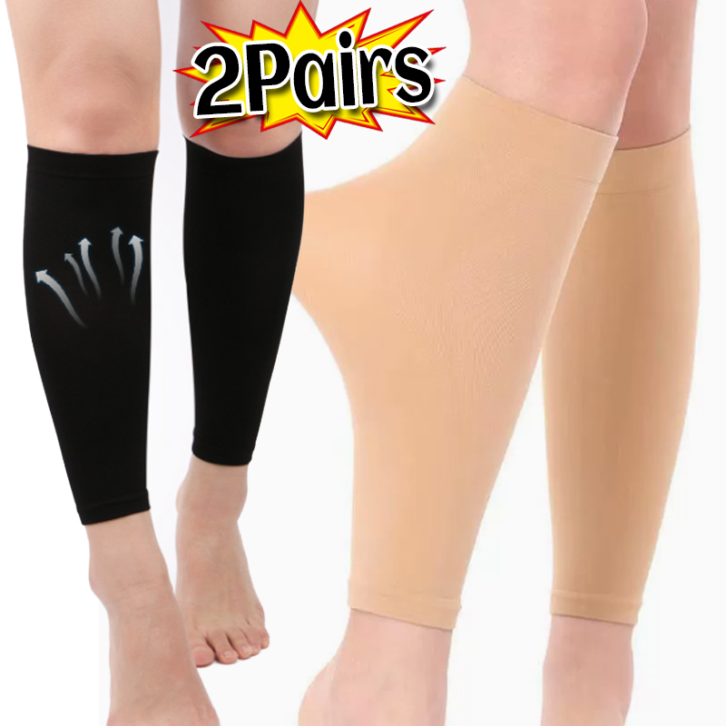 Compression Sleeve Calf - 1/2 Paar elastische Socken, Wadenkompressionssocken, segmentierte