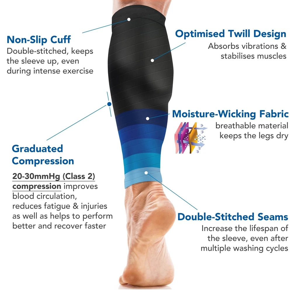 1 Paar Wadenkompressionsbandag – Compression Sleeve Calf Bewertung und Preis